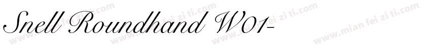 Snell Roundhand W01字体转换